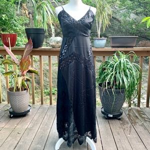 Anthropologie Foxiedox Satin and Sequin Gown